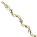 9ct Yellow and White Gold Fancy Bracelet 6.5"