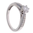 9ct White Gold 0.50ct Brilliant Cut Diamond Solitaire Ring