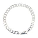 Silver Square Curb Bracelet 8"