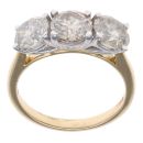 18ct Yellow Gold 3.14ct Brilliant Cut Diamond Trilogy Ring