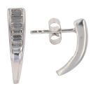 18ct White Gold 0.25ct Baguette Cut Diamond Tapered Drop Earrings