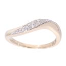 9ct Yellow Gold Diamond Scrolling Ring