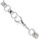 Silver Patterned And Plain Belcher Chain 26"