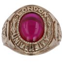 9ct Yellow Gold Red Cabochon College Ring