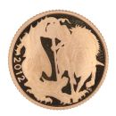 2012 Elizabeth II Fourth Portrait UK Half Sovereign Coin