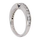 Vera Wang 18ct White Gold 0.45ct Brilliant Cut Diamond and Sapphire Half Eternity Ring