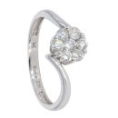 9ct White Gold Diamond Cluster Ring by Anya Belle