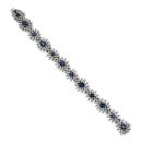 18ct White Gold Vintage Sapphire And Diamond Bracelet 7.5"
