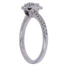 18ct White Gold 0.69ct Pear and Brilliant Cut Diamond Cluster Ring