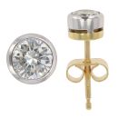18ct Yellow And White Gold 0.60ct Brilliant Cut Diamond Stud Earrings