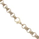 9ct Yellow Gold Patterned Belcher Chain 18"
