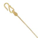 22ct Yellow Gold Chevron Bead Fancy Bracelet 7"