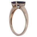 9ct Yellow Gold Cubic Zirconia and Sapphire Fancy Ring