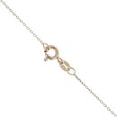 9ct Yellow Gold 0.02ct Diamond and Amethyst Cluster Pendant and Chain 18"