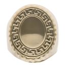 14ct Yellow Gold Greek Key Patterned Signet Ring