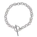 Silver T-Bar Belcher Bracelet 7.5"
