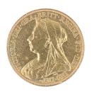 1899 Victoria Old Head UK Full Sovereign Coin