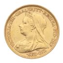 1901 Victoria Old Head UK Half Sovereign Coin