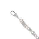 Silver Patterned Stars And Bars And Tulip Bracelet 9" By Icesia