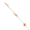 9ct Yellow Gold Bar and Square Fancy Bracelet 7"