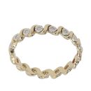 9ct Yellow and White Gold 0.10ct Brilliant Cut Diamond Eternity Ring