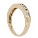 18ct Yellow Gold 0.55ct Brilliant and Princess Cut Diamond Half Eternity Ring