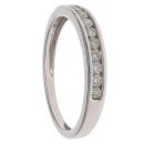 9ct White Gold 0.25ct Brilliant Cut Diamond Half Eternity Ring