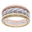 18ct Yellow, White and Rose Gold 0.15ct Brilliant Cut Diamond Fancy Ring