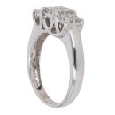 18ct White Gold 1.00ct Princess Cut Diamond Cluster Ring