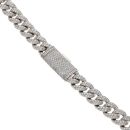 9ct White Gold 13.00ct Brilliant Cut Diamond Curb Chain 22"