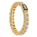 14ct Yellow Gold Monaco Cubic Zirconia Thin Full Eternity Ring
