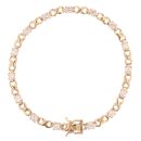 9ct Yellow Gold Cubic Zirconia Infinity Fancy Bracelet 7.5"