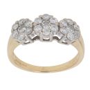 18ct Yellow Gold 1.00ct Brilliant Cut Diamond Cluster Ring