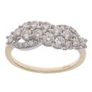9ct Yellow Gold 0.65ct Brilliant Cut Diamond Fancy Ring
