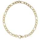 18ct Yellow Gold Figaro Bracelet 8.5"