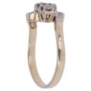 9ct Yellow Gold 0.25ct Brilliant Cut Diamond Trilogy Ring