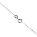 9ct White Gold 0.05ct Diamond Wave Pendant And Chain 18"