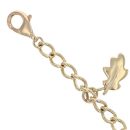 9ct Yellow and Rose Gold Clogau Oak Charm Bracelet 7"