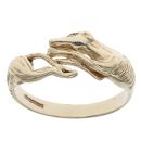 9ct Yellow Gold Grey Hound Wraparound Ring