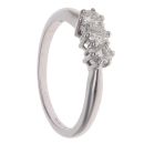 18ct White Gold 0.50ct Brilliant Cut Diamond Trilogy Ring
