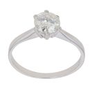 9ct White Gold Moissanite Single Stone Ring