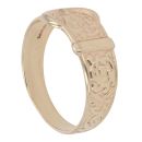 9ct Yellow Gold Patterned Buckle Ring