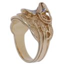 9ct Yellow Gold Cubic Zirconia Saddle Ring