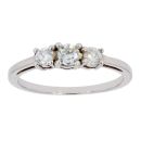 9ct White Gold 0.41ct Diamond Trilogy Ring by Anya Belle