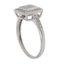 9ct White Gold 0.18ct Brilliant Cut Diamond Cluster Ring