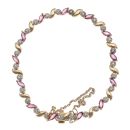 18ct Yellow Gold 0.12ct Diamond and Ruby Bracelet 6.5"