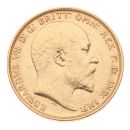 1905 Edward VII Large Head UK Full Sovereign Coin