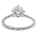 Platinum 0.84ct Brilliant Cut Diamond Solitaire Ring