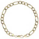 9ct Yellow Gold Figaro Bracelet 8.5"