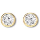 18ct Yellow Gold 0.35ct Diamond Rubover Earrings
